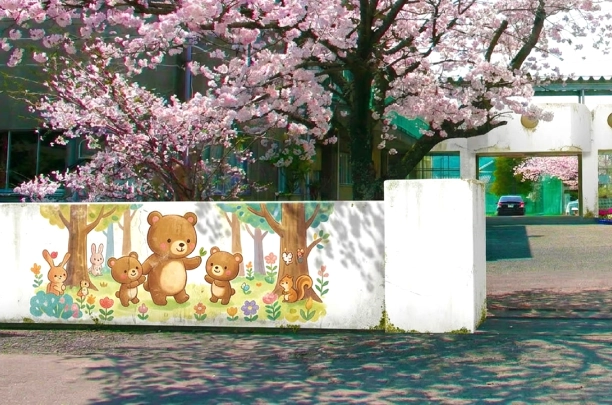 学校キャラクターペイント（フォトスポット）